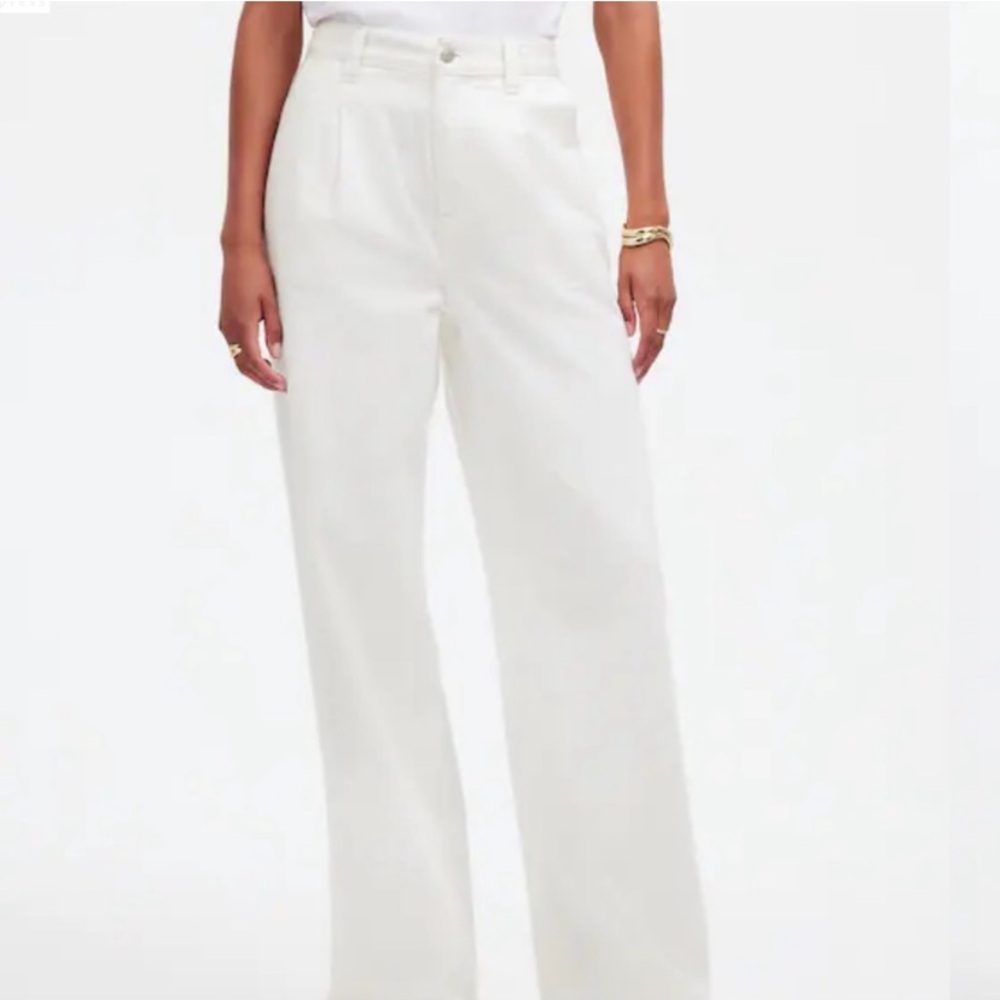 Madewell Harlow Wide Leg Trouser Jean White